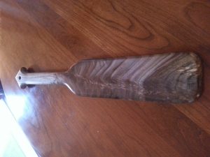 Custom made wood paddle